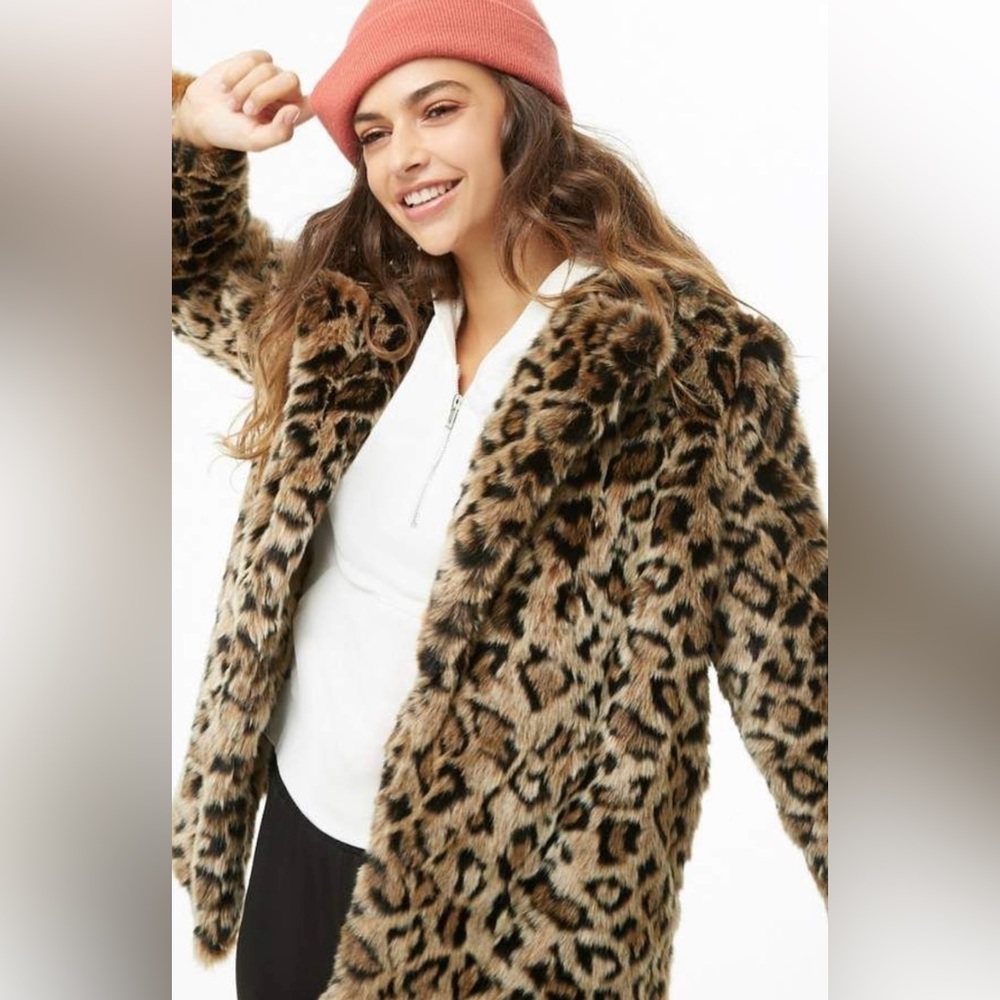 Forever 21 leopard jacket